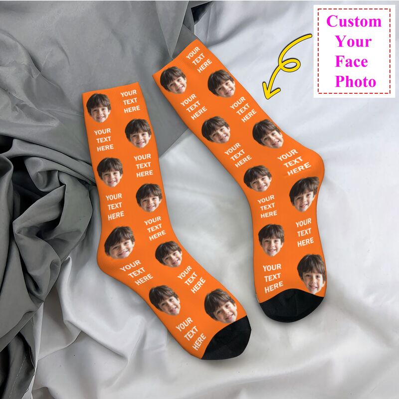 Personalized Photo Text Custom - огляд і ціна Dress Sock Men
