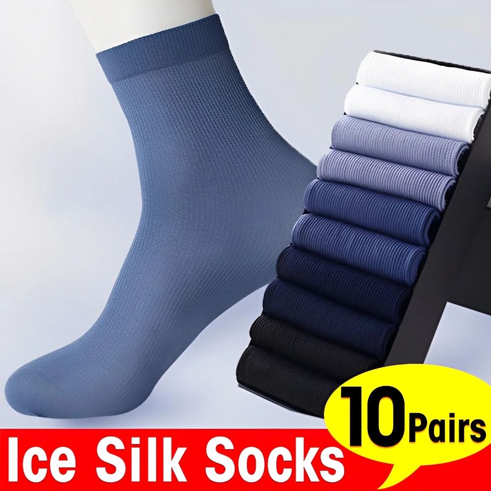 10pairs New Breathable Men Ice - огляд і ціна Silk Sock Bamboo
