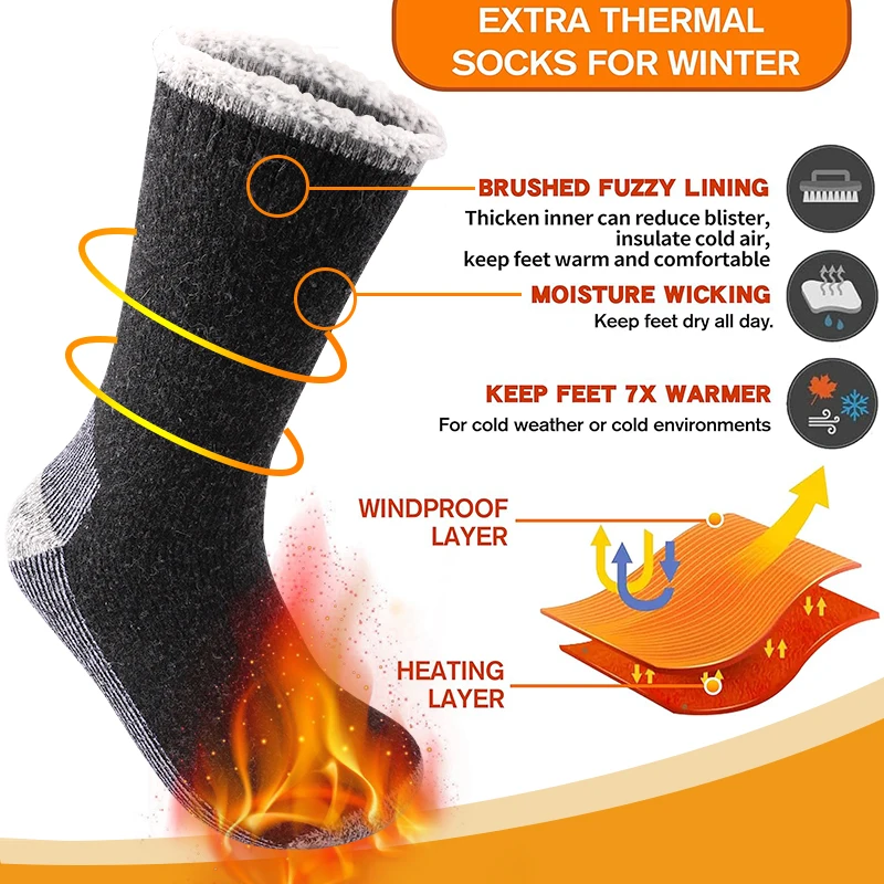 3Pairs High-Quality Thicken Wi - огляд і ціна Thermal Sock Winter