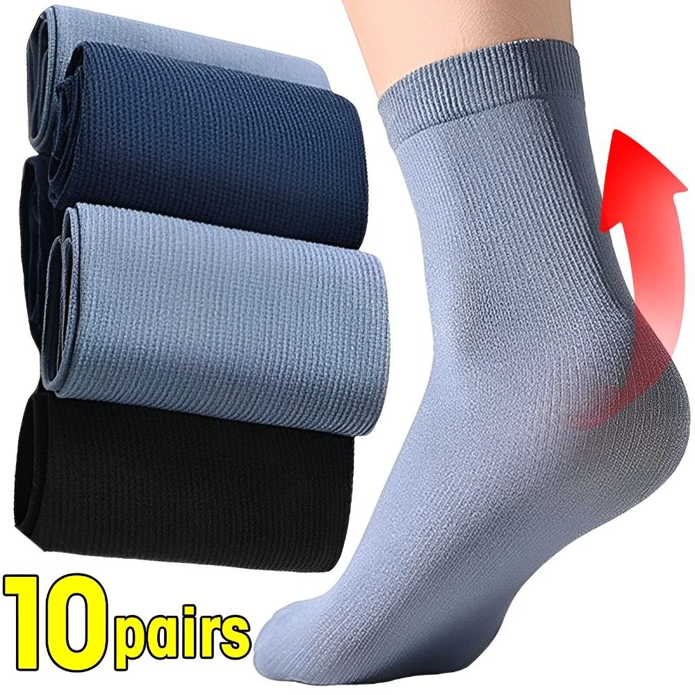 10Pairs Casual Breathable Men  - огляд і ціна Silk Sock Bamboo