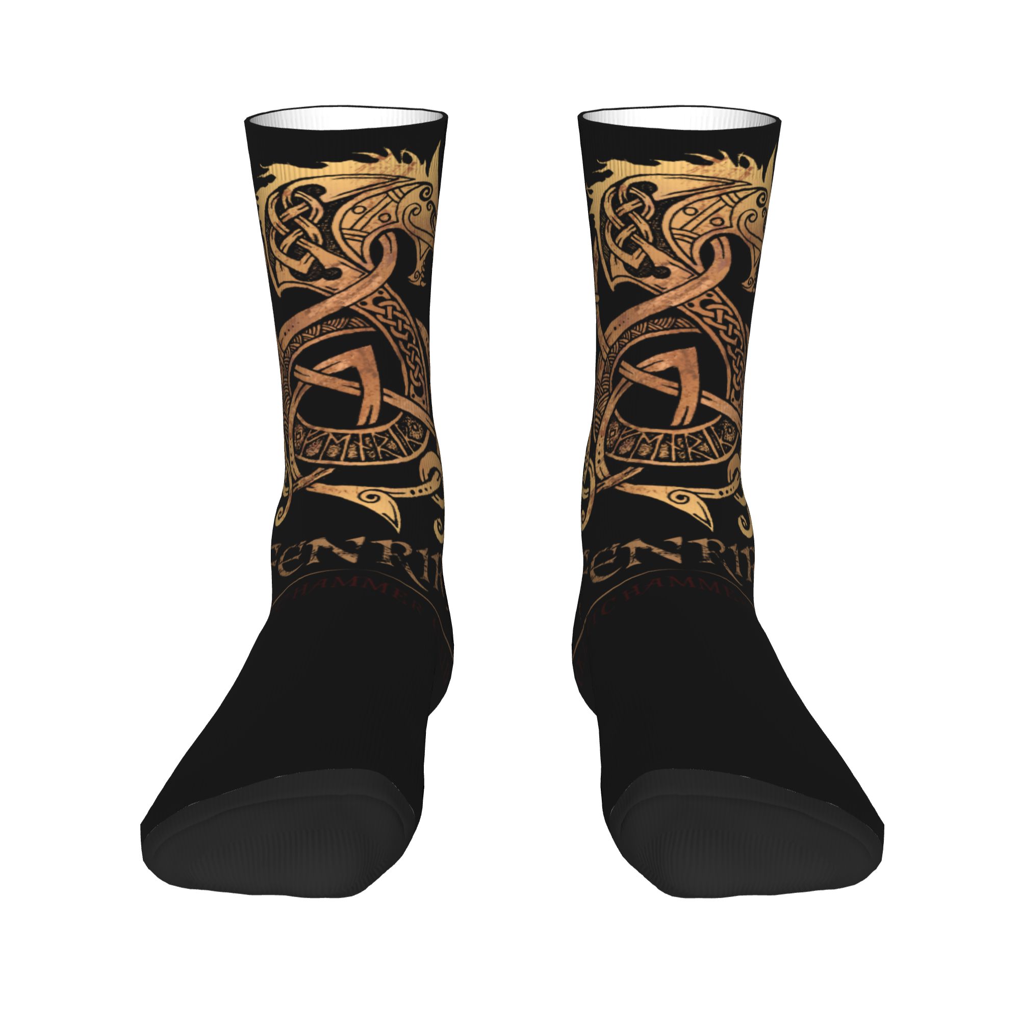 Custom Viking Valhalla Fenrir  - огляд і ціна Dress Sock Men
