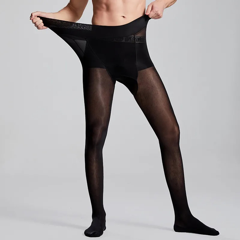 Plus Size Men Sexy Sheer Black - огляд і ціна Tights Pantyhose Sheer