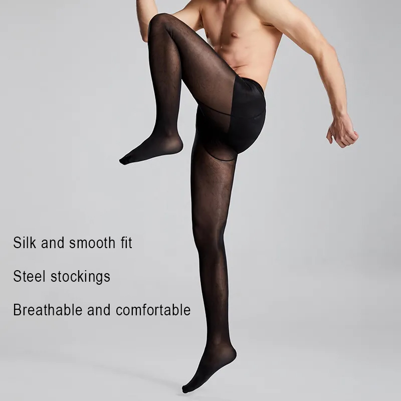 Plus Size Men Sexy Sheer Black - огляд і ціна Tights Pantyhose Sheer