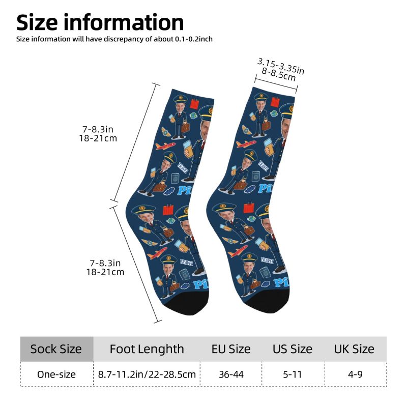 Novelty Men's Funny Pilot Cust - огляд і ціна Dress Sock Men
