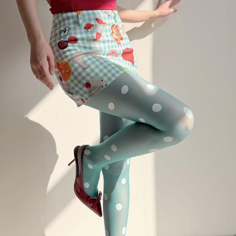 Retro Polka Dot Sheer Tights f - огляд і ціна Tights Pantyhose Sheer
