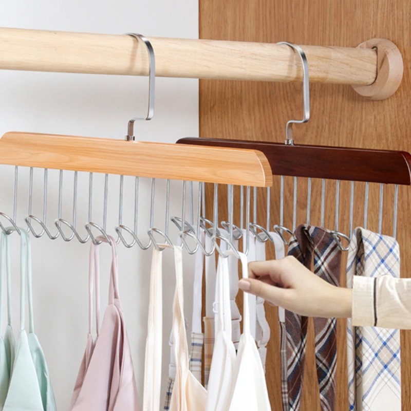 Solid Wood Eight-hook Hanger M - огляд і ціна Sock Organizer Tray