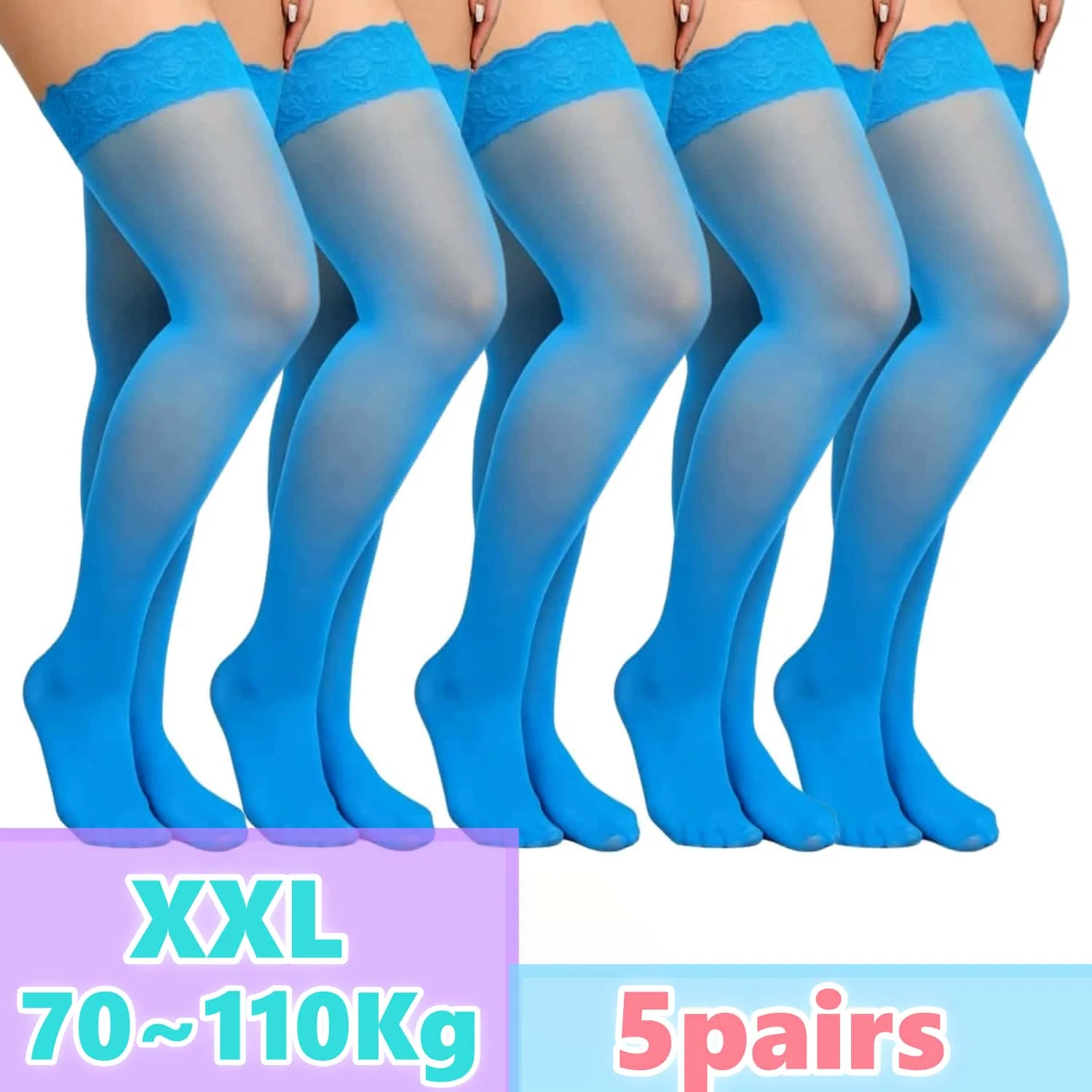 Woman Plus Size Lace Thigh Hig - огляд і ціна Thigh High Sock Stay Up