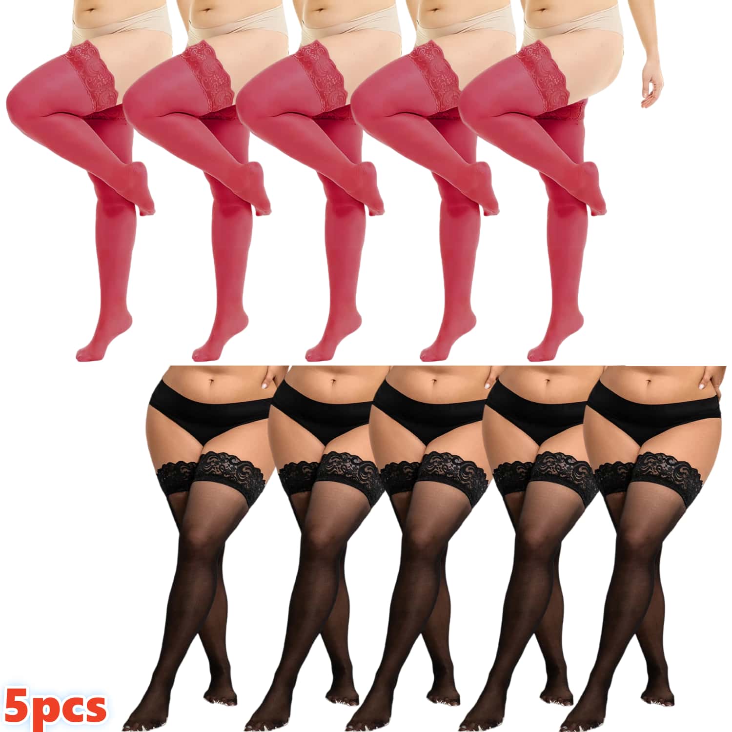 Woman Plus Size Lace Thigh Hig - огляд і ціна Thigh High Sock Stay Up