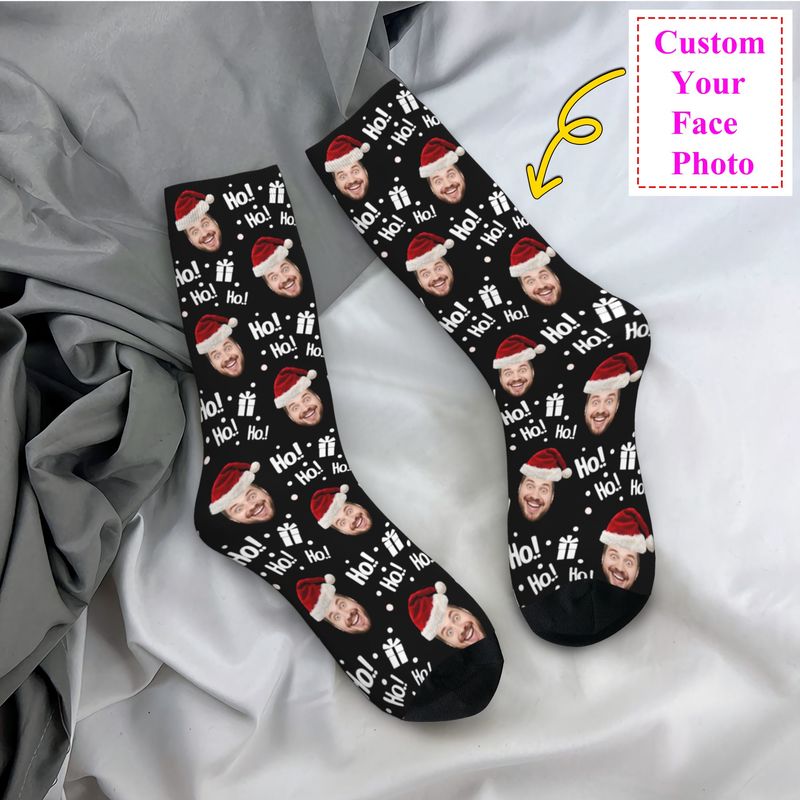 Christmas Face Photo Personali - огляд і ціна Dress Sock Men