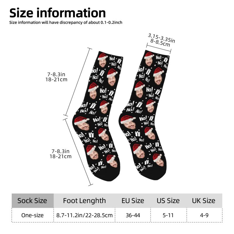 Christmas Face Photo Personali - огляд і ціна Dress Sock Men