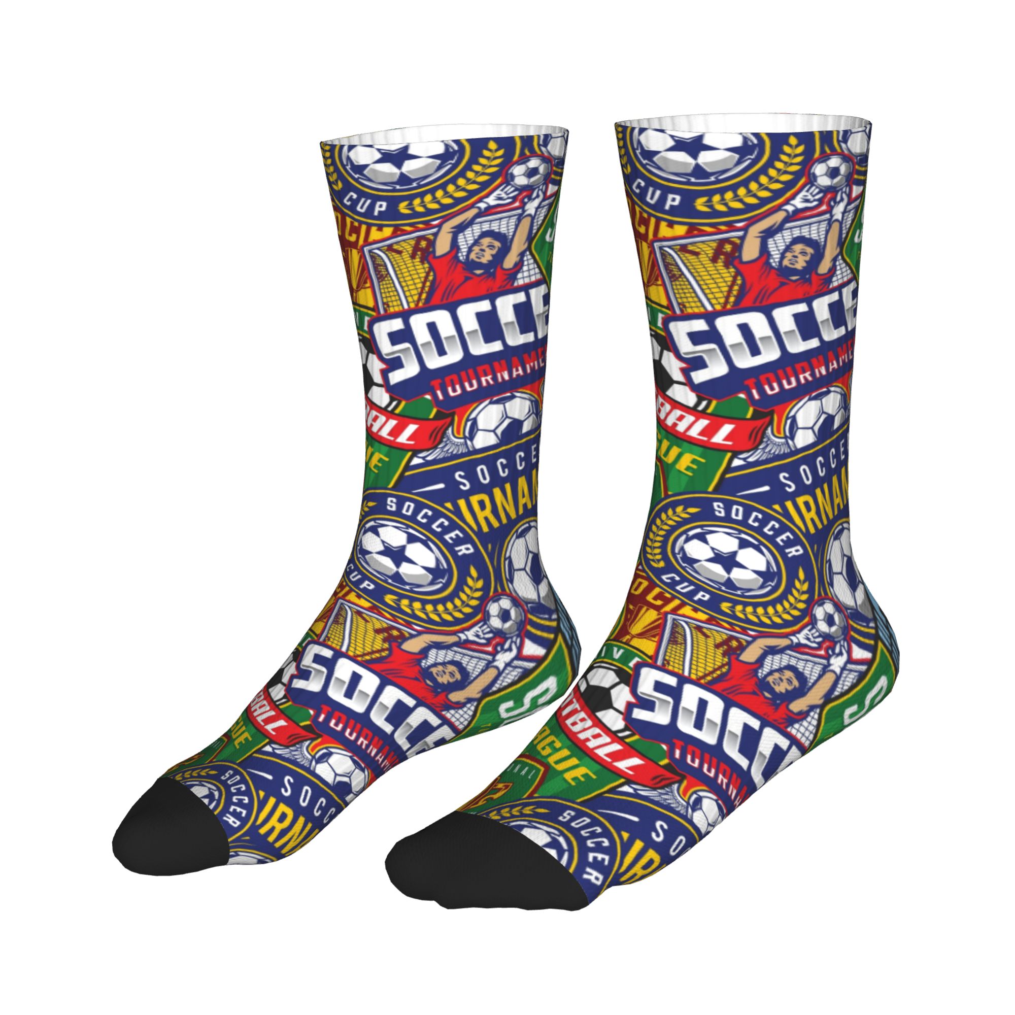 Retro Soccer Badge Green Red S - огляд і ціна Dress Sock Men