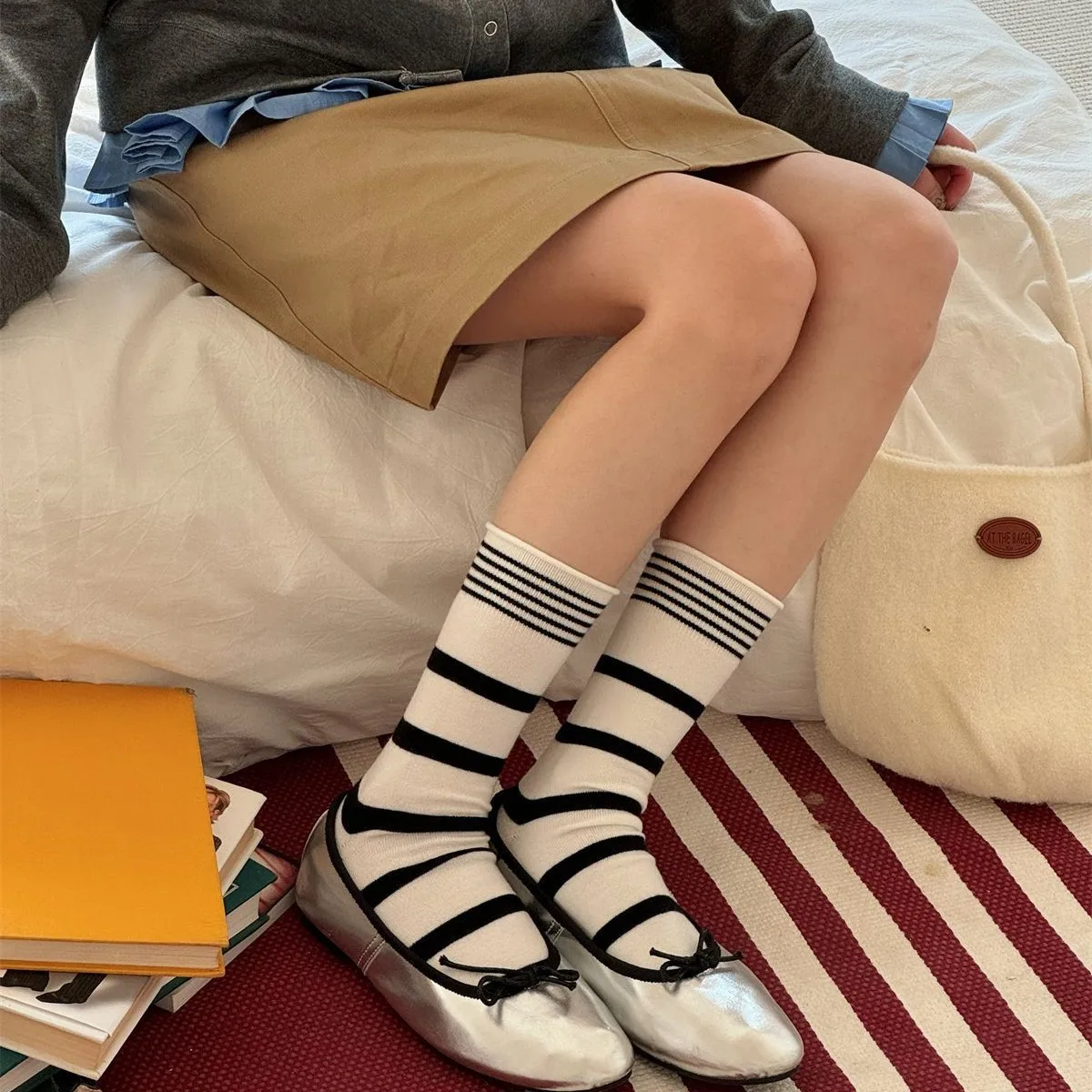 Korean Winter Striped Wool Sil - огляд і ціна Silk Sock Bamboo