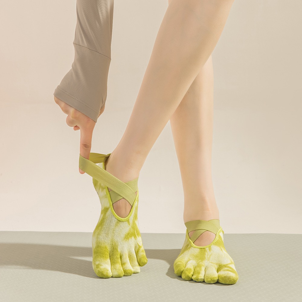 Women's Tie-Dye Five-Finger Gr - огляд і ціна Grip Sock Yoga
